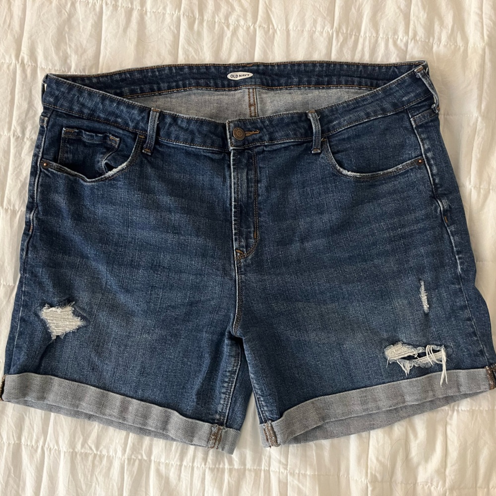 Old Navy Dark Blue Jean Shorts for Women